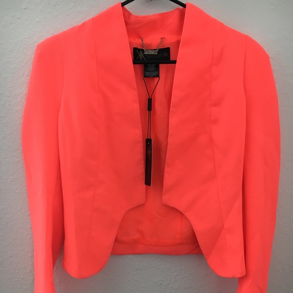 Kardashian Kollection Jackets & Blazers - NWT Bright Peach Kardashian Kollection Blazer XS
